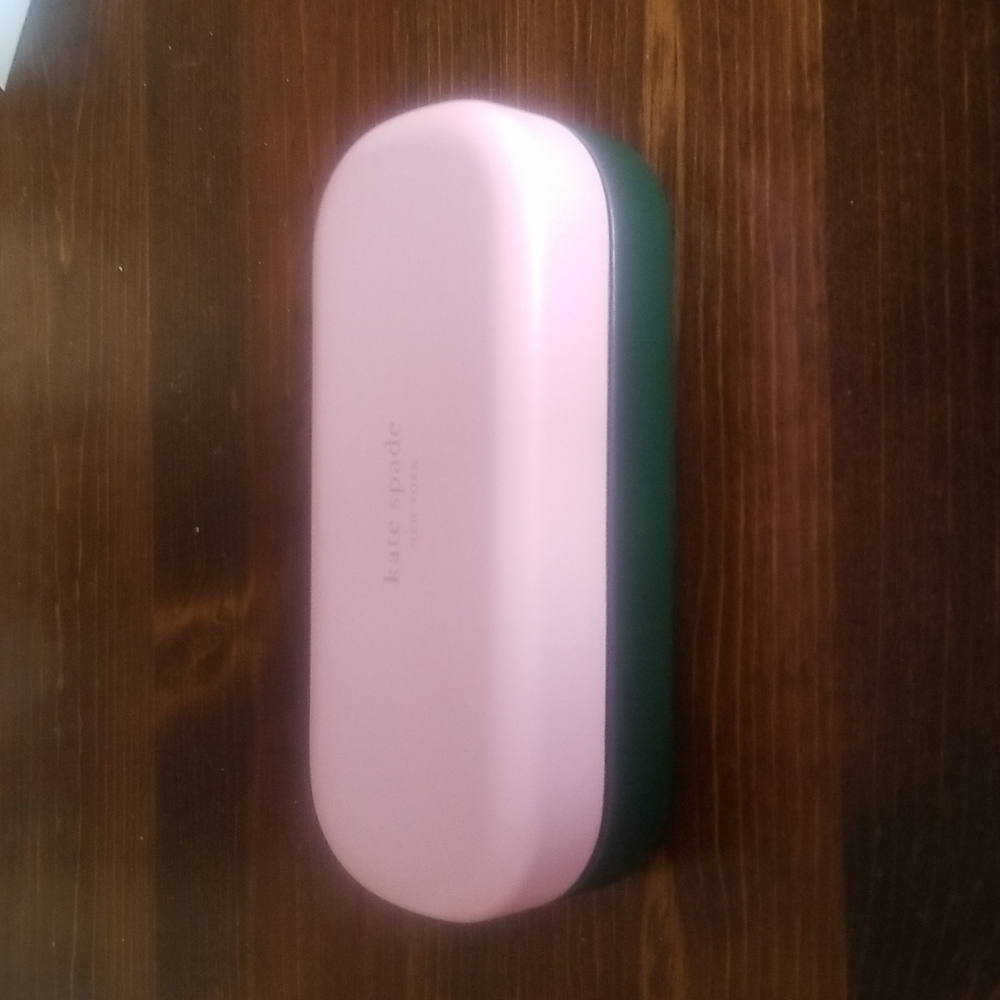 Brand New Genuine Kate Spade sunglasses/glasses case, pink & green